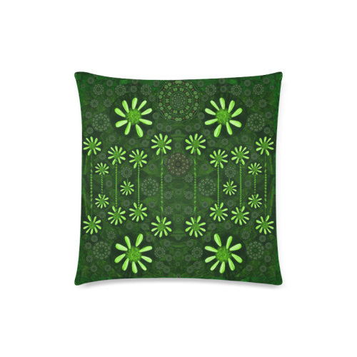 Strawberry flowers in the dark Custom Zippered Pillow Case 18"x18"(Twin Sides)