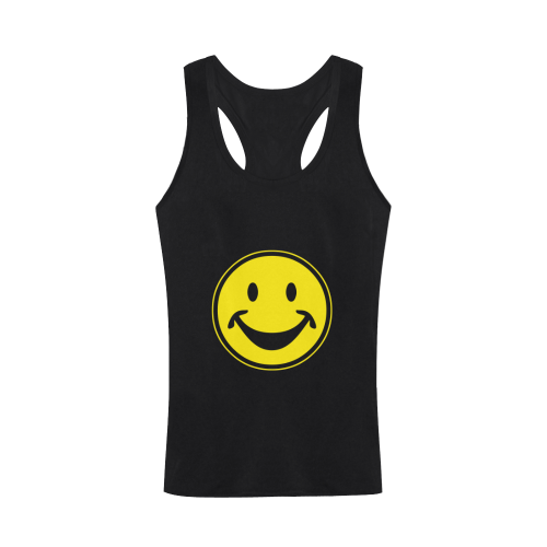 Funny yellow SMILEY for happy people Men's I-shaped Tank Top (Model T32)