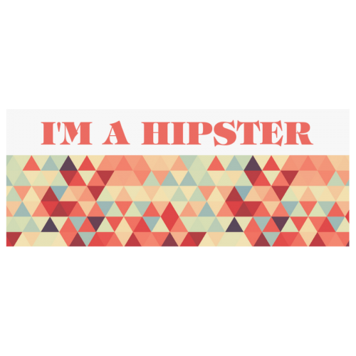 Modern Hipster TRINAGLES pattern red blue beige + I'M A HIPSTER Custom Morphing Mug