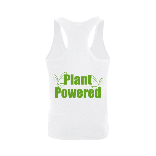 Vegan Plant Powered Think Green Veganism Leafs Plus-size Men's I-shaped Tank Top (Model T32)