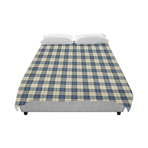 Classic Tartan Squares Fabric - blue beige Duvet Cover 86"x70" ( All-over-print)