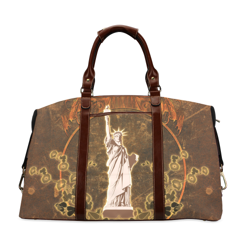Statue of liberty with flowers Classic Travel Bag (Model 1643)