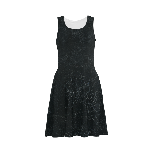 Black Crackling Pattern Atalanta Sundress (Model D04)