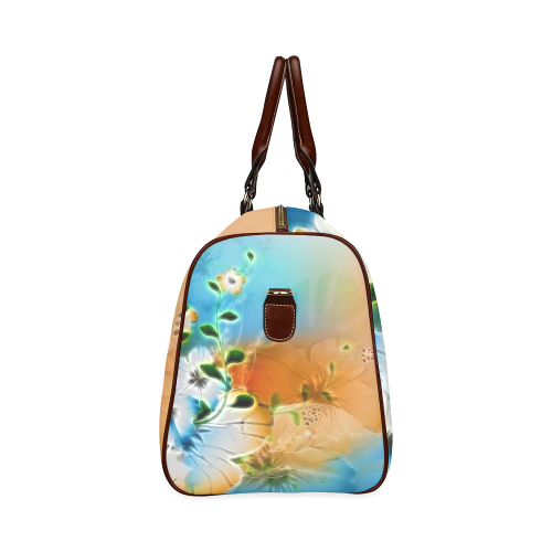 Wonderful glowing flowers Waterproof Travel Bag/Large (Model 1639)