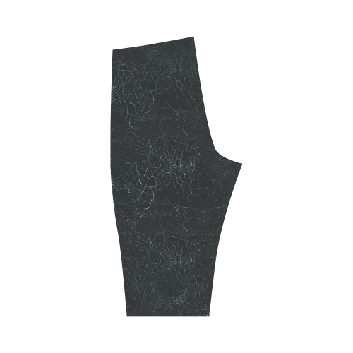 Black Crackling Pattern Hestia Cropped Leggings (Model L03)