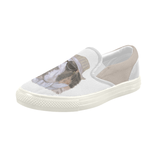 Cool Barney Women's Slip-on Canvas Shoes (Model 019)