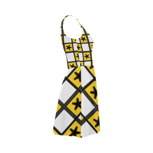 Stars in black and yellow Atalanta Sundress (Model D04)