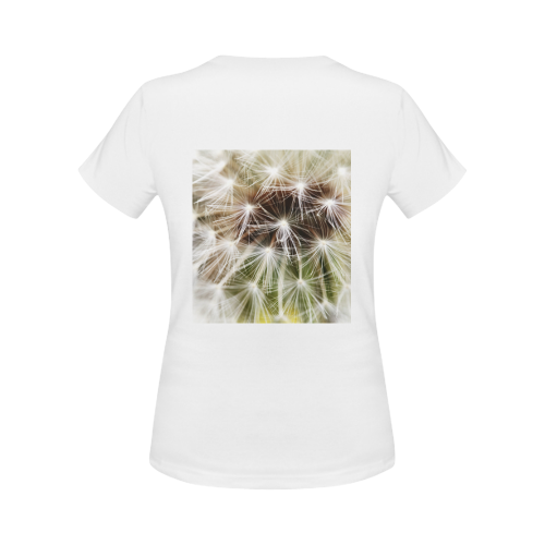 dandelion flower photo flowers macro Women's Classic T-Shirt (Model T17）