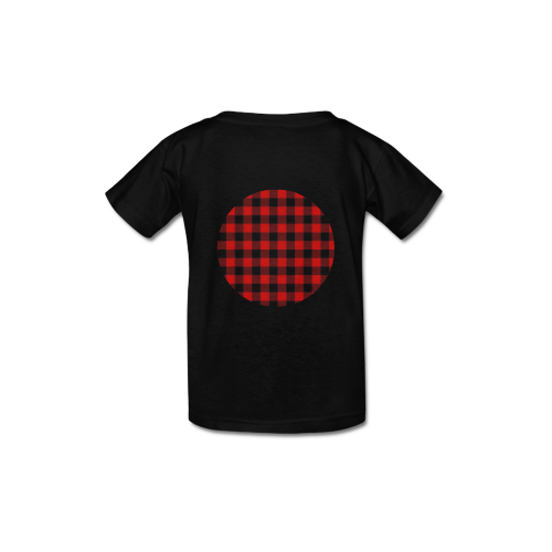 LUMBERJACK Squares Fabric - red black Kid's  Classic T-shirt (Model T22)