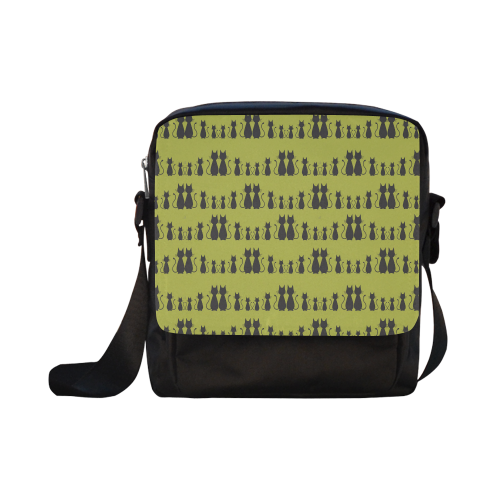 Cat Pattern Crossbody Nylon Bags (Model 1633)