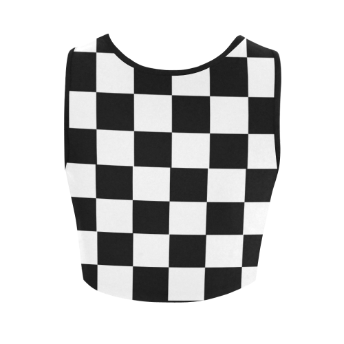 Chequered Chess Women's Crop Top (Model T42)