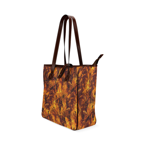 Flaming Fire Pattern Classic Tote Bag (Model 1644)