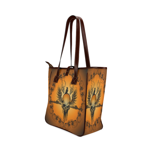 Amazing skull with crow Classic Tote Bag (Model 1644)