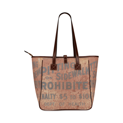 Spitting prohibited, penalty Classic Tote Bag (Model 1644)