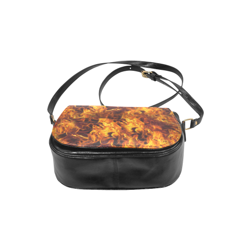 Flaming Fire Pattern Classic Saddle Bag/Large (Model 1648)