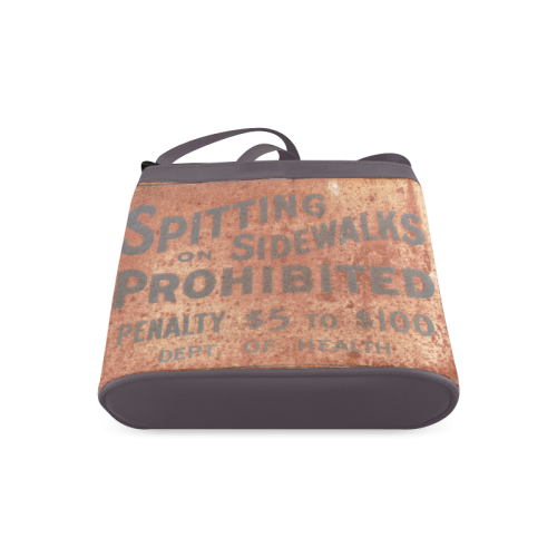 Spitting prohibited, penalty Crossbody Bags (Model 1613)