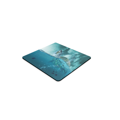 Underwater Turtle Fantasy Square Coaster