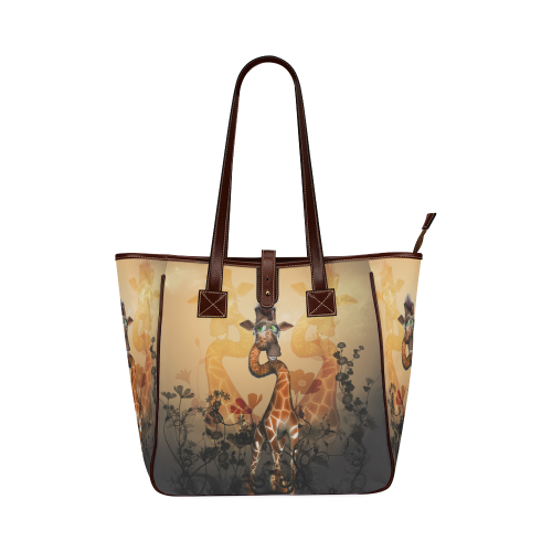 Funny, sweet giraffe Classic Tote Bag (Model 1644)