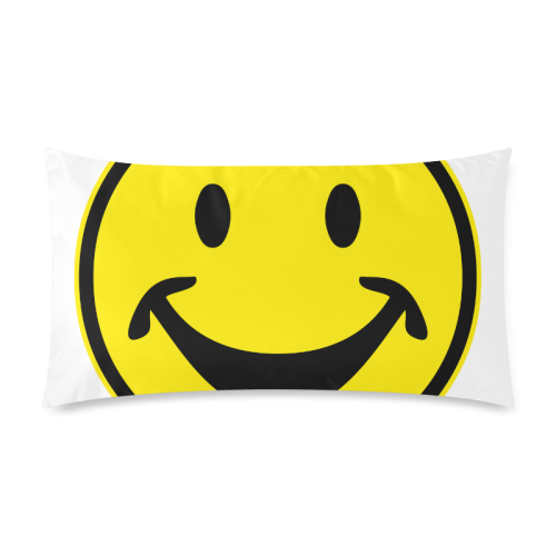 Funny yellow SMILEY for happy people Custom Rectangle Pillow Case 20"x36" (one side)