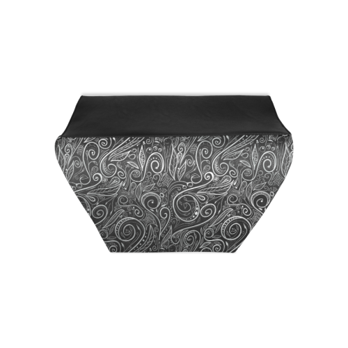 A elegant floral damasks in  silver and black Clutch Bag (Model 1630)