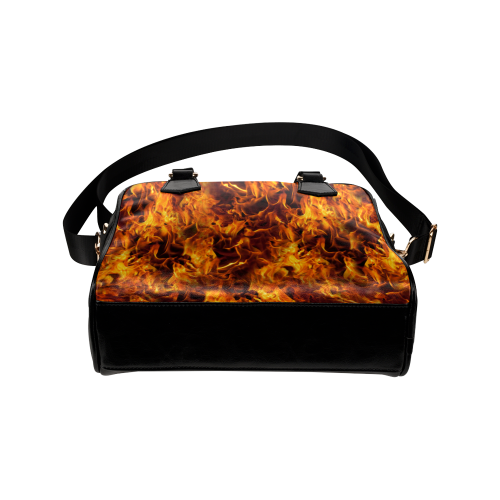 Flaming Fire Pattern Shoulder Handbag (Model 1634)