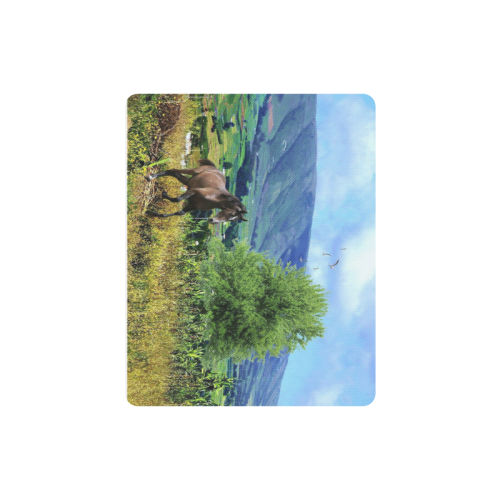 Mountain Side Gallop Rectangle Mousepad