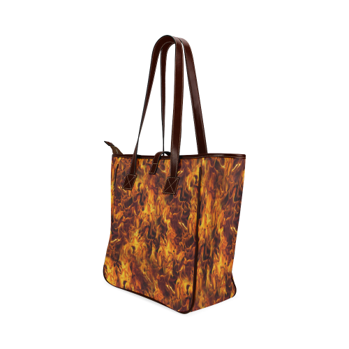 Flaming Fire Pattern Classic Tote Bag (Model 1644)