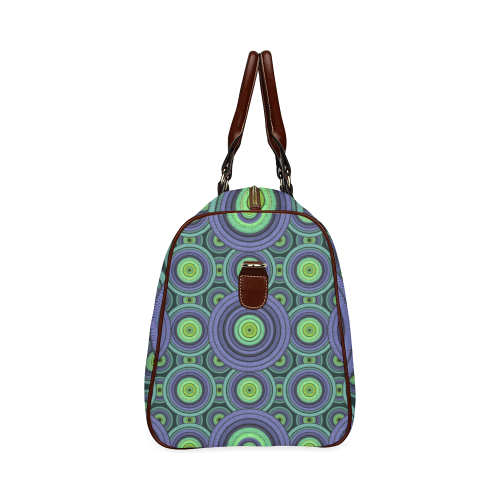 Green and Blue Stitched Waterproof Travel Bag/Small (Model 1639)