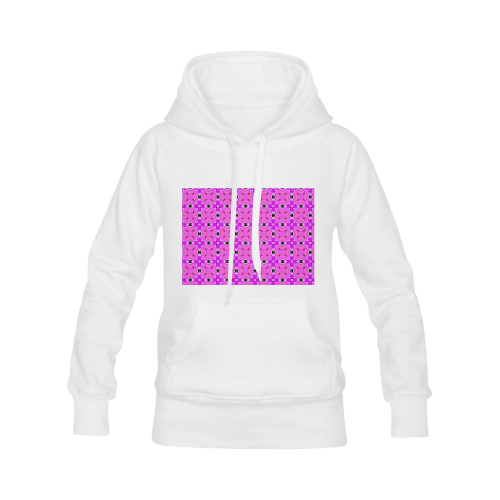 Circle Lattice of Floral Pink Violet Modern Quilt Men's Classic Hoodies (Model H10)