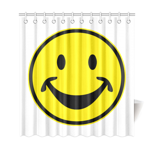 Funny yellow SMILEY for happy people Shower Curtain 69"x72"