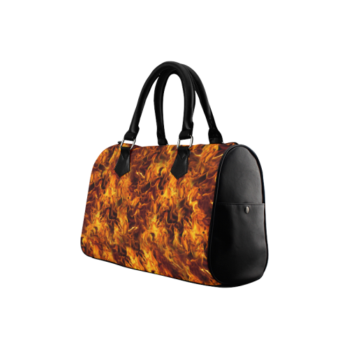 Flaming Fire Pattern Boston Handbag (Model 1621)