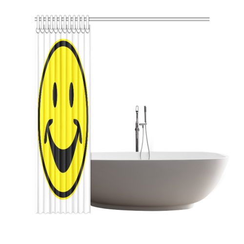 Funny yellow SMILEY for happy people Shower Curtain 66"x72"