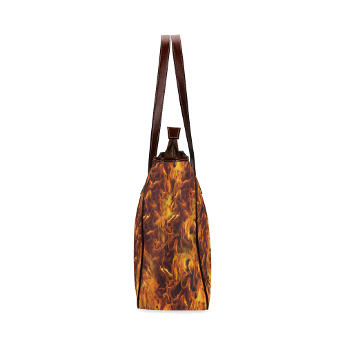 Flaming Fire Pattern Classic Tote Bag (Model 1644)