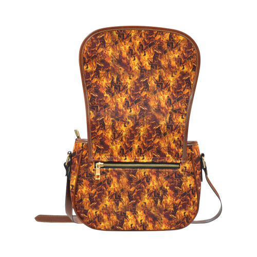 Flaming Fire Pattern Saddle Bag/Large (Model 1649)