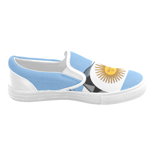 The Flag of Argentina Men's Slip-on Canvas Shoes (Model 019)