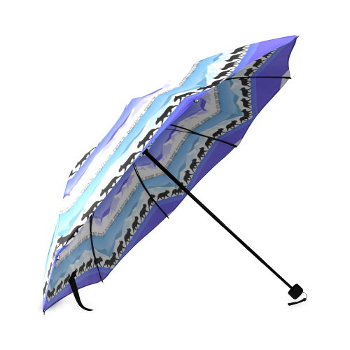 Frenchie Blues Foldable Umbrella (Model U01)