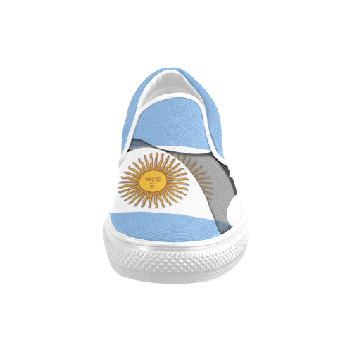 The Flag of Argentina Men's Slip-on Canvas Shoes (Model 019)