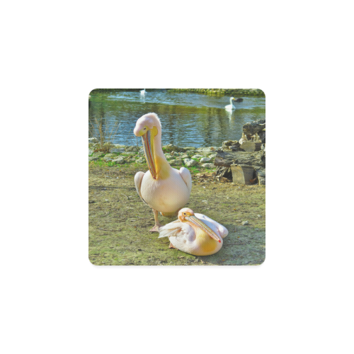 Motherly Pelican Love Square Coaster