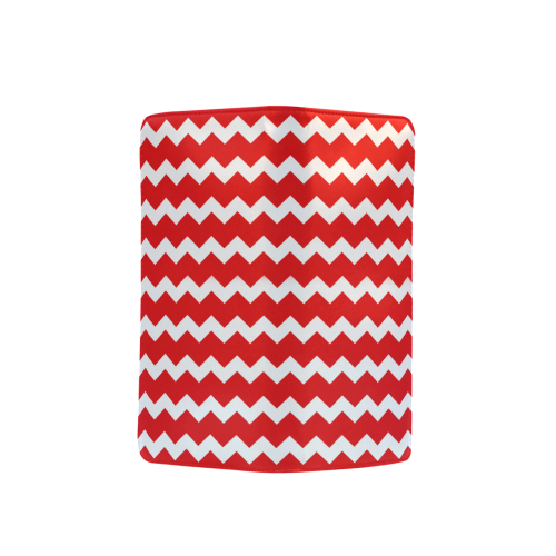 Modern Trendy Pastel Grey Red Zig Zag Pattern Chevron Men's Clutch Purse （Model 1638）