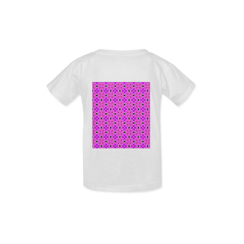 Circle Lattice of Floral Pink Violet Modern Quilt Kid's  Classic T-shirt (Model T22)