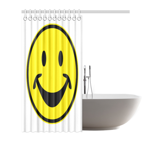 Funny yellow SMILEY for happy people Shower Curtain 72"x72"