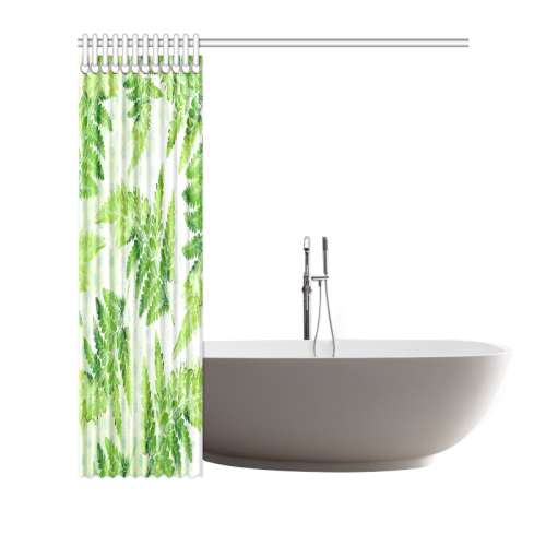 Green Fern Shower Curtain 66"x72"