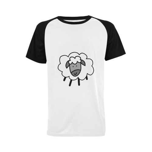 Baa Sheep Men's Raglan T-shirt Big Size (USA Size) (Model T11)