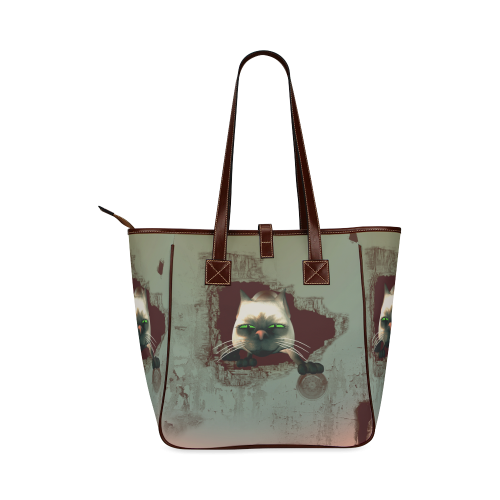 Funny, cute cartoon cat Classic Tote Bag (Model 1644)