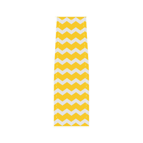 Modern Trendy Pastel Grey Sunny Yellow Zig Zag Pattern Chevron Saddle Bag/Small (Model 1649) Full Customization