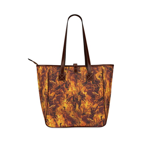 Flaming Fire Pattern Classic Tote Bag (Model 1644)