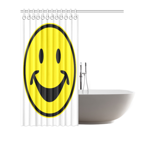 Funny yellow SMILEY for happy people Shower Curtain 66"x72"