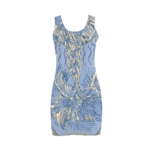 indes 1 blue Medea Vest Dress (Model D06)