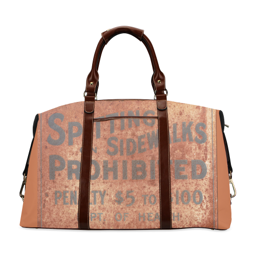 Spitting prohibited, penalty Classic Travel Bag (Model 1643)