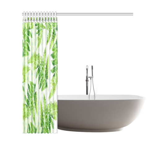 Green Fern Shower Curtain 69"x70"